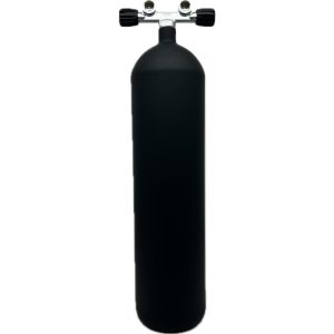 ECS12L lang/232 bar Stahl TG konkav (mattschwarz) mit Twinventill 12944