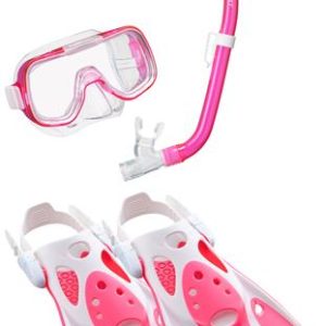 MINI-KLEIO HYPERDRY TRAVELSET, Kinder-Set Maske Schnorchel Flossen, Tusa